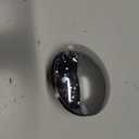 Bathtub Drain Stopper, Pop Up Tub Stopper and Cover, Bottom with Hair Catcher, Universal for 1.45 to 1.8 in Drain, Replaces Old Drain Plug, Chrome Silver