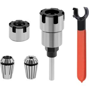 1/4 Inch Shank Router Collet Extension Rod Holder Extender Adapter Convert Inch & 1/4 Inch Shank Router Bit