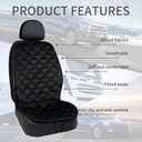 ESMING Driver and Passenger Car Seat Cushion for Full Back and Seat-Black