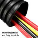 uxcell 3.8 M 20 x 25 mm PP Flexible Corrugated Conduit Tube for Garden,Office Black