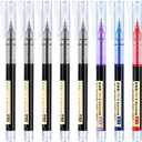 Frienda 12 Pieces Rolling Ball Pens 0.5 mm Japanese Quick Drying Fine Point Pens Liquid Ink Smooth Writing for Office Student Back to School Supplies(Classic Colors)