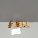 6Pcs 6CM Plush Small Joint Teddy Bear Bulk Stuffed Animal Toys Wedding Gift Box Doll Toy for Birthday Cake Wedding Decorations Party Favors Supplies Bag DIY Accessory,White&Beige&Brown