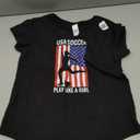 Funny Soccer USA Soccer Play Like A Girl T-Shirt, S