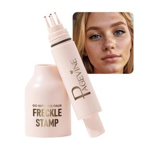 Upgrade Faux Freckle Stamp Pen  Waterproof Fake Freckles Makeup Tool, Natural-Looking Freckle Maker & Spray with Multi-Prong Precision Stamp Head, Long-Lasting Sunkissed Makeup (2# MEDIUM)