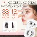 LASHVIEW Upgrade Magnetic Eyelashes with Applicator Reusable Soft Magnetic Eyelashes Natural Look No Glue Needed Lashes Kit Easy to Wear and Remove(A02)