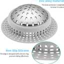 Aluvor Shower Drain Hair Catcher, Shower Drain Cover, Bathtub Drain Hair Catcher for Pop-Up & Regular Drains