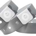 Plastic Party Silver Wristbands-100 Pack Colored Vinyl Wristbands for Events-Waterproof Lightweight Security Wrist Bands for Bar Club Festival Music Meeting