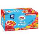 Dole Fruit Bowls Peaches in Strawberry Flavored Gel Snacks, 4.3oz 12 Total Cups, Gluten & Dairy Free, Bulk Lunch Snacks for Kids & Adults (EXP 04/09/27)