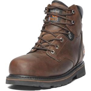 Timberland PRO Men's Pit Boss 6 Inch Steel Safety Toe Industrial Work Boot, Brown-2024 New, 10.5