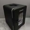 Mini Fridge, 15 Litre/21 Cans Small Fridge for Bedroom, Car, Office & Dorm, 110V AC/DC Portable Thermoelectric Cooler & Warmer for Skincare, Food, Drinks, Black