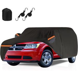 Dodge Car Cover Custom Fit for Dodge Journey 2008-2019, Waterproof All Weather Full ExteriorOutdoor Cover with Zipper Door Cotton Lining Sun Rain Snow Dust Protection