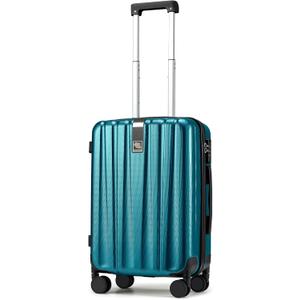 Hanke 20 Inch Carry On Luggage 22x14x9 Airline Approved Lightweight PC Hard Shell Suitcases with Wheels Travel Luggage Rolling Suitcase Travel Luggage Bag Christmas Gifts for Birthday(Caribbean Blue)
