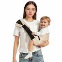 Baby Sling Carrier, Premium Cotton Linen Baby Sling,Adjustable Baby Carrier for 10-35 lbs,Portable and Lightweight(Houndstooth), 3-6M