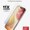 ZAGG XTR5 Screen Protector for iPhone 17 Pro Max - Glass, Blue Light Protection, 11X Stronger, Eyesafe CPF60 Tech, Anti-reflective Tech, Vibrant Color & Touch Sensitive Tempered Glass, Easy To Install