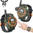 Rechargeable Walkie Talkies for Kids Radio Walky Talky with Flashlight Children Outdoor Game Interphone Gifts for Boy and Girl (2 Pieces)