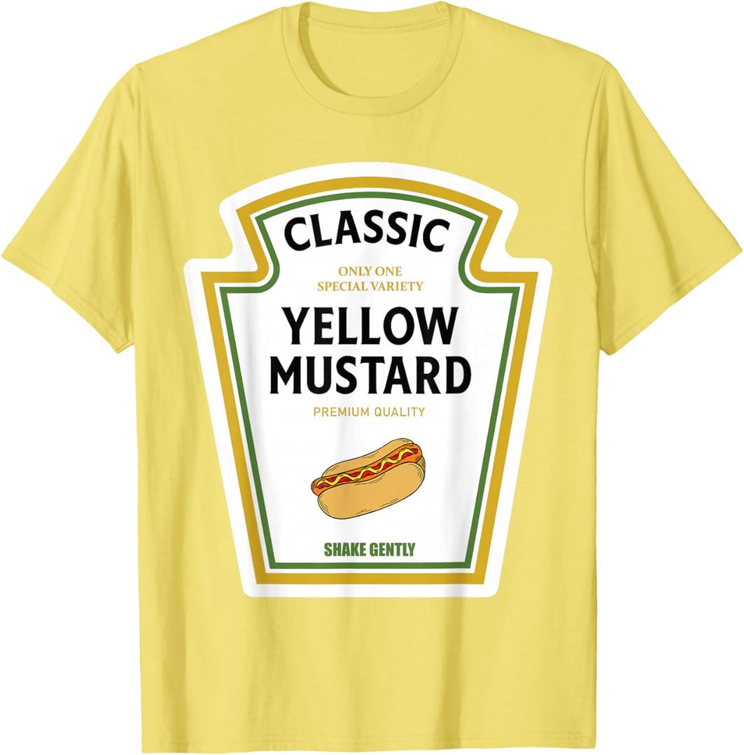 Mustard Halloween 2024 Costume Family Matching Ketchup Sauce T-Shirt L