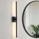 CCYCOL Black Bathroom Vanity Light Fixture 30 inch Dimmable Led Bar Vanity Lights for Bathroom Lighting Fixtures Over Mirror Modern Wall Sconce with 3500K Warm White