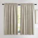 NICETOWN Camel Velvet Curtains 63 Inch Long 52 Wide, Room Darkening Vision Blocking Drapes for Bedroom Farmhouse Style Window Treatment for Apartment
