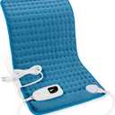 Deepsoon Heating Pad,Electric Heating Pads for Back,Neck,Moist Heating Pad for Abdomen Shoulder Knee Legs,Dry/Moist Heat&Auto Shut Off,Mother's Day Birthday for Men and Women,Blue,24x12 Inch