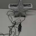 Winpull Christmas Tree Topper Lighted with 6 Pattern Projection Modes, Christmas Star Tree Topper Built-in LED Rotating Lights, Silver 3D Glitter Dynamic Projector for Christmas Decorations