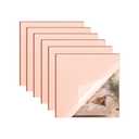 Rose Gold Mirror Acrylic Sheet - 8x8 inches, 6 Pieces | 1/8" Thick High-Gloss Plexiglass Panels for Decoration