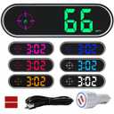 GPS Digital Speedometer for Car MPH, Universal HUD Speed Meter with LED Large Font & USB Cable, Plug and Play for Truck Motor SUV Golf Cart All Vehicles (Contain Car Charger Adapter)
