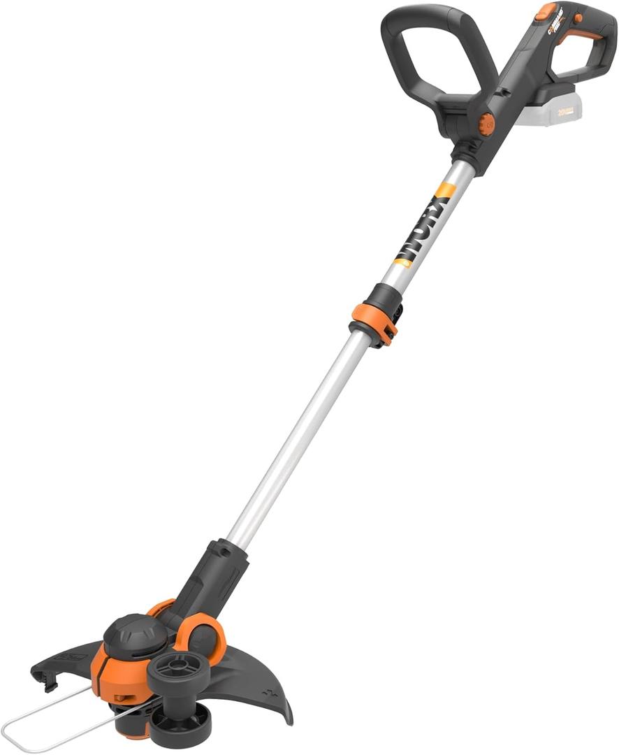 Worx Cordless String Trimmer & Lawn Edger, 12'' Electric Weed Wacker with Command Feed, 20V Weed Eater with 4.63 LBS, Batteries & Charger Not Included, WG163.9