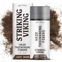 Striking Viking Hair Fibers for Thinning Hair  Light Brown (28g)  Naturally Derived, Long-Lasting Hair Powder for Undetectable, Thicker Look for Men & Women