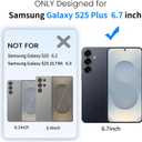 360 Rotatable Stand for Samsung Galaxy S25 Plus Case Magnetic with Screen Protector X1&Camera Lens Protector*1, Compatible with MagSafe, 16FT Mil-Grade Shockproof for Samsung S25 + Case 6.7", Purple