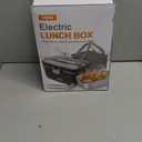 DUPASU Electric Lunch Box Food Warmer: 100W Heated Lunch Box for Adults, 1.8L Portable Fast Heating Lunchbox Food Heater for Car, Truck, Work, Travel, Lonchera Elctrica Porttil 12/24V/110-230V (Black)