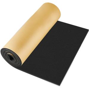 Pangda 1 Piece 36 x 79 x 1/2 Inch Extra Large Marine Foam Roll Closed Cell Rubber with Adhesive Insulation Sheets Lightweight Single Sided Tape Water Weather Resistant for Craft (Black)