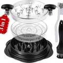 Chicken Shredder Tool Twist Large 3 layer With Meat Tenderizer Tool & Brush,Manual Chicken Breast Grinder,10'' Pro Meat Shredder, BPA Free Anti-Slip Ergonomic Handle,Suitable For Beef &Vegetable