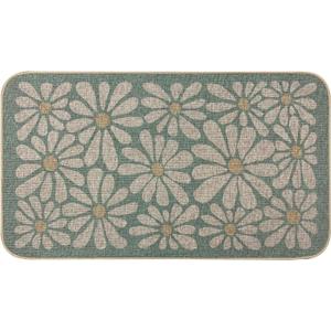 SHIYUE Spring Cyan Floral Decorative Doormat, Seasonal Summer Low-Profile Switch Rug Door Mat Floor Mat for Indoor Outdoor 17x29 Inch SYCH03
