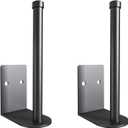 Toilet Paper Holder 2 Pack, Self Adhesive Toilet Paper Towel Holder Wall Mount for Bathroom, Stainless Steel Toilet Paper Roll Holder, Strong Adhesive/Wall Drilled for Bathroom, Black