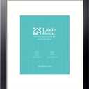 LaVie Home 16x20 Picture Frame Black Poster Frame,Display Pictures 11x14 with Mat or 16x20 Without Mat, Stable and Sturdy Frame and Polished Plexiglass, Horizontal and Vertical Format of The Walls