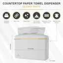 Countertop Multifold Hand Paper Towel Dispenser by Oasis Creations, Single Sheet Dispensing Glossy White