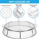 Fire Pit Spark Protector Screen, Mesh Protective Spark Screen for Solo Stove Bonfire Shield, Portable Outdoor Fire Pit Accessories for Backyard and Outdoor Fire Pits Hot Embers, Stainless Steel