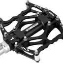 ROCKBROS Mountain Bike Pedals MTB Pedals CNC Non-Slip Lightweight Aluminum Alloy Bicycle Pedals Sealed Bearings Bicycle Platform Pedals 9/16" BMX Road Bike Pedal