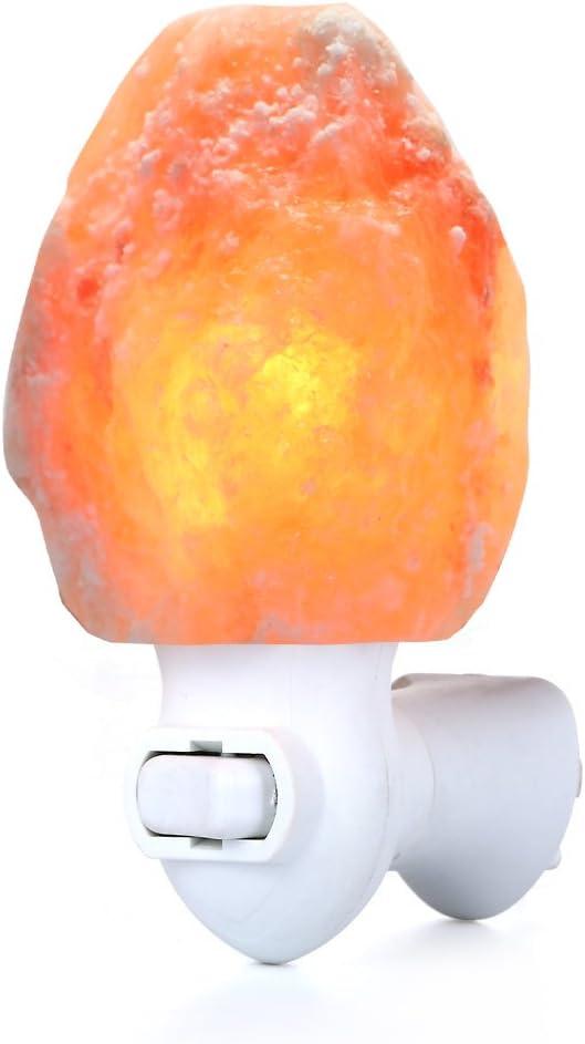 Betus Natural Crystal Himalayan Salt Wall Lamp - Air Purifying Night Light - 360 Rotatable Plug 7W Bulb - Natural