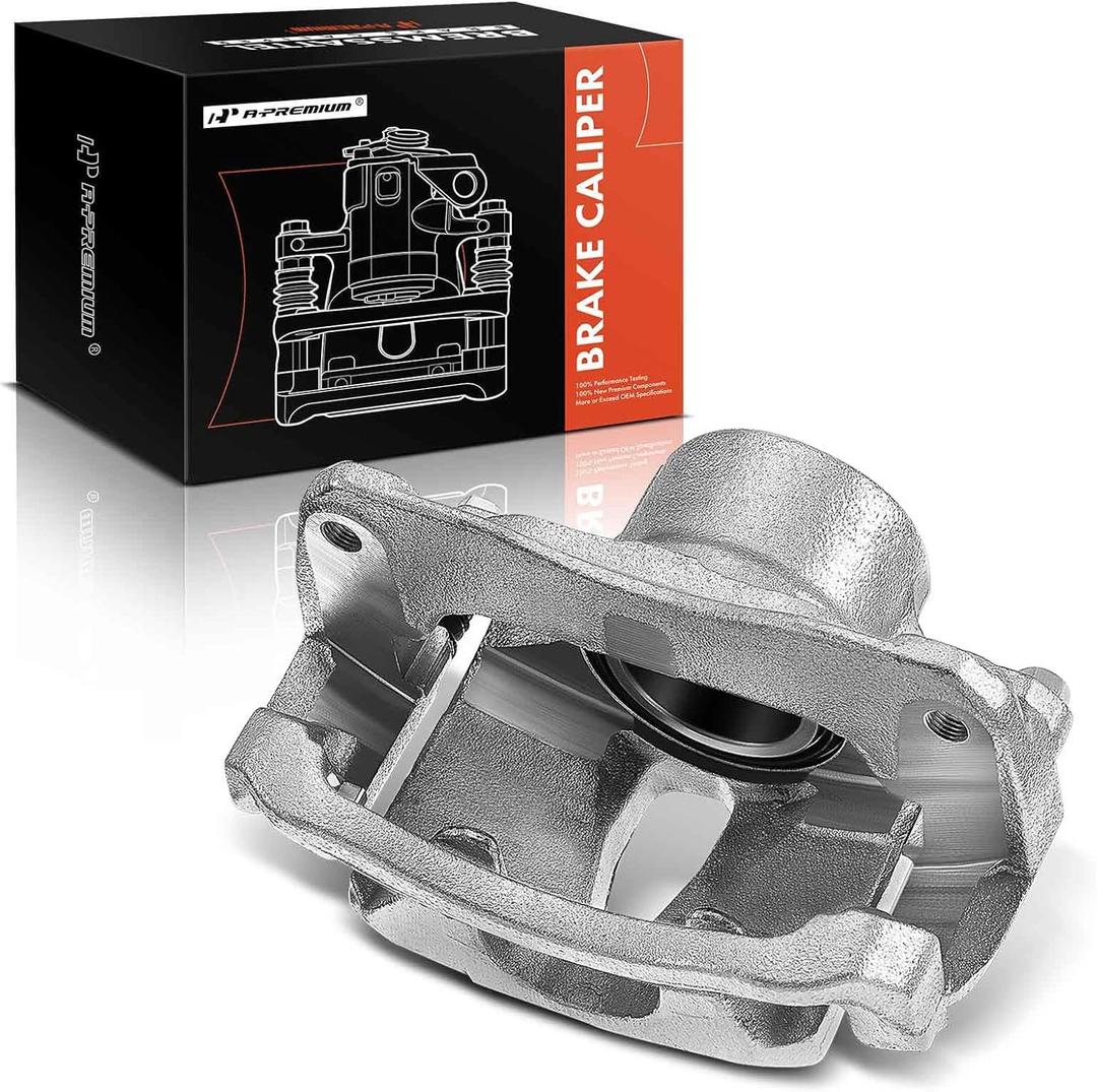 A-Premium Disc Brake Caliper Assembly with Bracket Compatible with Select Toyota Models - Camry 2005-2006, Avalon 2005-2007, Sienna 2004-2010, Solara 2004-2008 - Front Left Driver Side