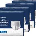 Amazon Basics Unisex Protective Underwear, Overnight Absorbency with Odor Protection, Soft, Extra Large, 48 Count (4 Packs of 12)