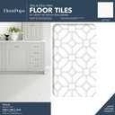 FloorPops Lattice Peel and Stick Floor Tiles, White and Off-White, Geometric Vinyl Floor Tiles, 12 in x 12 in, Pack of 10