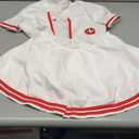 Avidlove Sexy Nurse Lingerie for Women Roleplay Lingerie Set Nurse Cosplay Outfits with Tie Top and Mini Pleated Skirt Set