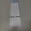 Samsers Foldable Bluetooth Keyboard with Touchpad - Portable Wireless Keyboard with Holder, Rechargeable Full Size Ultra Slim Pocket Folding Keyboards for Android Windows iOS Tablet & Laptop - Blue