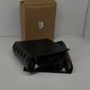 2 Pcs Vintage Hardback 3 Ring Binder 3 Inch, Professional Leather Binder 3 Ring, Three Ring Binders Fits 8.5 x 11, D Ring Binders for Home, School and Office- (1 Black and 1 Dark Green)