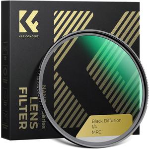 K&F CONCEPT 43mm Black Diffusion 1/4 Filter Mist Cinematic Effect Filter with 28 Multi-Layer Coatings Waterproof/Scratch Resistant for Video/Vlog/Portrait Photography