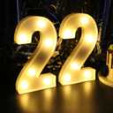 22nd Birthday Decorations for Women, 22 Party Decor for Men, Light Up Numbers 22 Centerpieces Table Sign, 22 Birthday Gifts for Her & Him