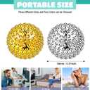 Massage Ball, Magnetic Balls, Hand Spiky Massage Ball Silver Ball 1 Pair, Hand Acupuncture Ball Massage for Adult and Kid, Hand Exercise Squeeze Balls for Pain Pressure and Stress Relief