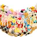 Stuffed Animal Net or Hammock XL for Flat Wall Mounted Handmade Macrame Toy Display Hanging Plush Toy Net for Stuff Animal Storage(Cream)