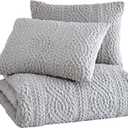 G.H. Bass Plush Sherpa Cable Knit Fluffy Soft Solid Pinsonic Cozy Comforter Set, King, Grey